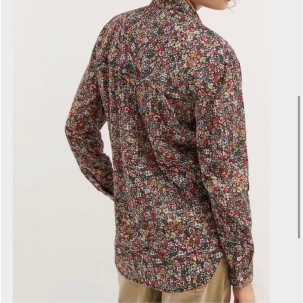 Pilcro Floral Ruffle Button Down - Picture 3 of 11